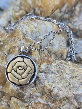 Silpada Bronzed Rose Necklace